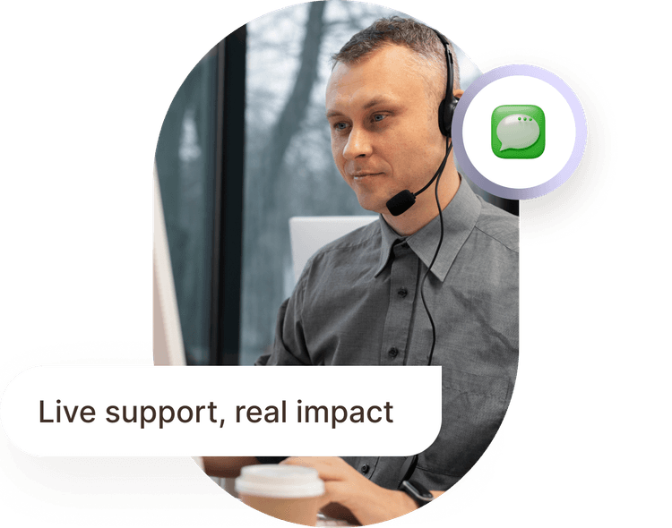 1-on-1 Live Chat Support